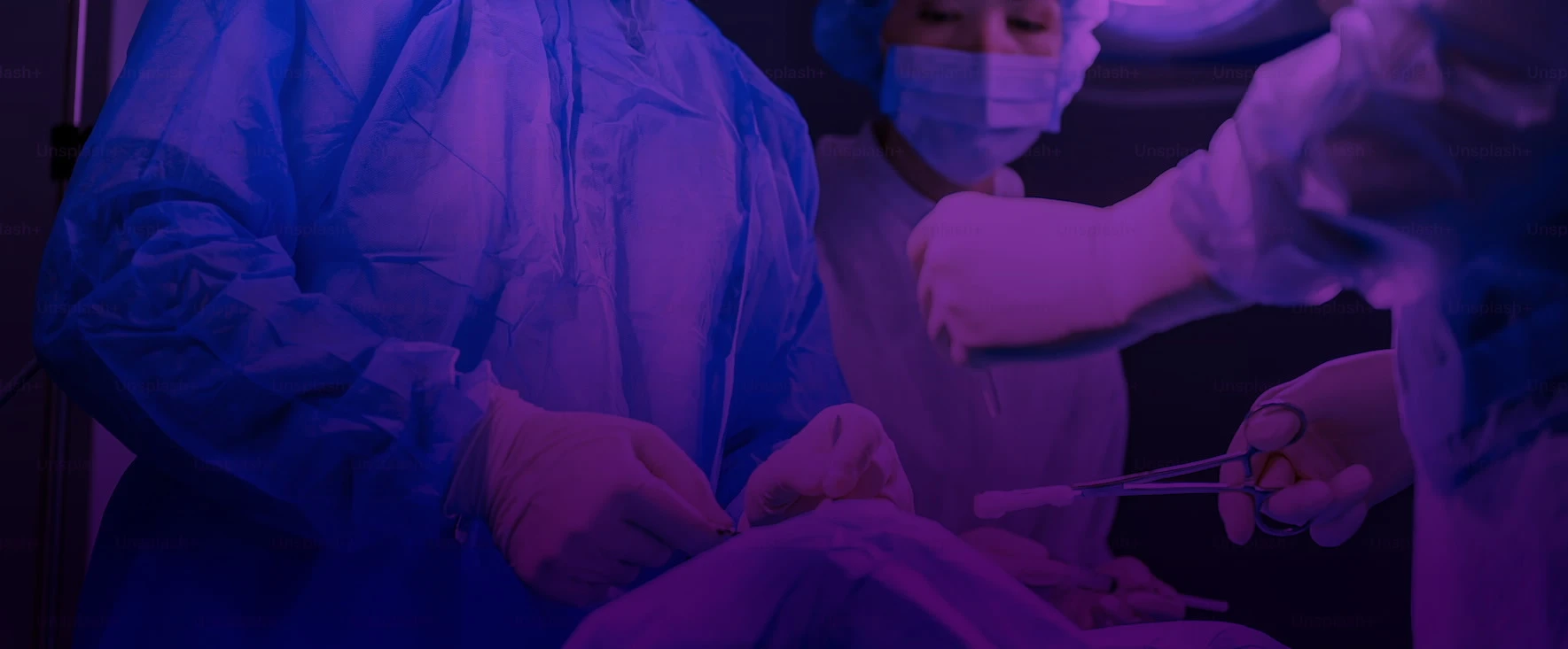 Doctors performing surgery