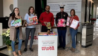 People volunteering for Toys for Tots