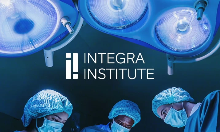Integra Institute Logo with doctors in background